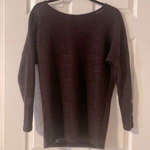 QED London Sheer Burgundy Sweater